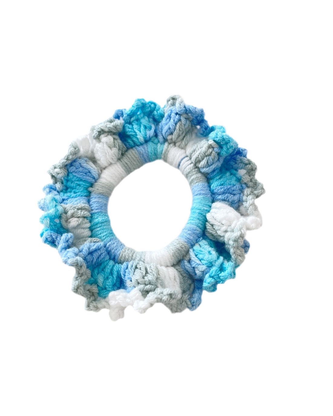 Tie-dye crochet scrunchie